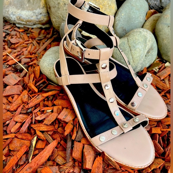 Rebecca minkoff nude studded ankle strap sandals 8M - Picture 2 of 4